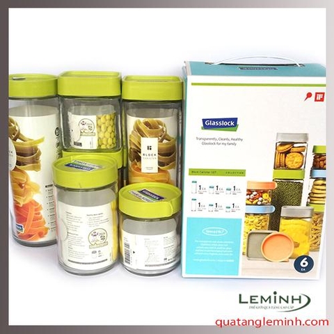 Bộ 5 Sản Phẩm Hũ Đựng Gia Vị Glasslock IG 805