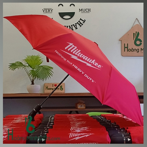 Ô GẤP 3 TỰ ĐỘNG 1 CHIỀU IN LOGO - KH MILWAUKEE