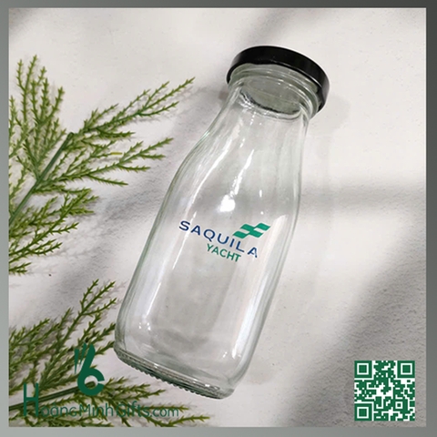 BÌNH THỦY TINH IN LOGO QUẢNG CÁO - KHÁCH HÀNG SAQUILA