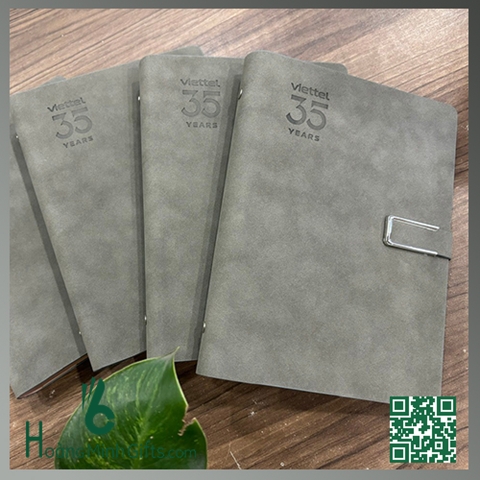 SỔ BÌA DA GÁY CÒNG HỞ A5 CAO CẤP - KHÁCH HÀNG VIETTEL