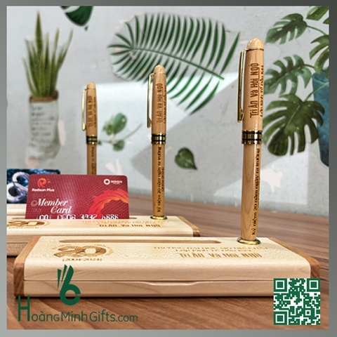 BỘ BÚT GỖ QUÀ TẶNG - KHÁCH HÀNG MƯỜNG THANH