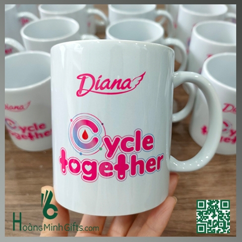 CỐC SỨ IN LOGO QUẢNG CÁO - KHÁCH HÀNG DIANA
