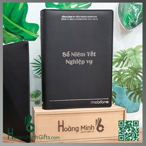 SỔ DA GÁY CÒNG KẸP TÀI LIỆU - KHÁCH HÀNG MOBIFONE