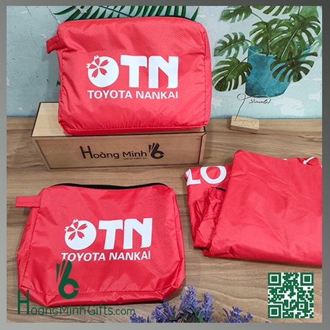 ÁO MƯA QUẢNG CÁO SIÊU NHẸ IN LOGO - TOYOTA NANKAI HẢI PHÒNG