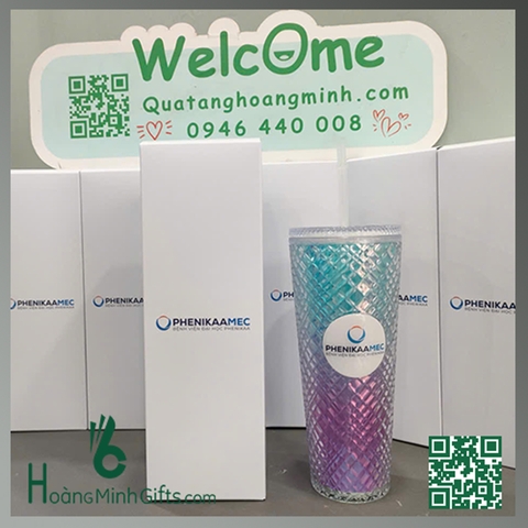 LY NHỰA 2 LỚP KÈM ỐNG HÚT ĐA SẮC - KHÁCH HÀNG BỆNH VIỆN ĐẠI HỌC PHENIKAA