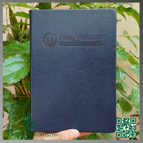 SỔ BÌA DA A5 GÁY DÁN CAO CẤP - KHÁCH HÀNG CHIẾC VÒNG CẦU HÔN