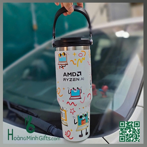 CỐC GIỮ NHIỆT IN LOGO QUẢNG CÁO - KHÁCH HÀNG AMD