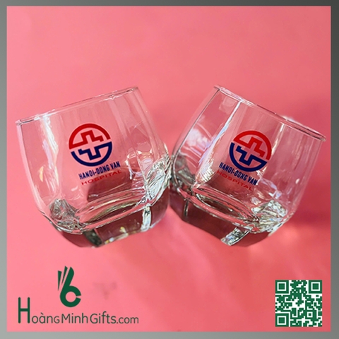 BỘ 6 CỐC THỦY TINH LUMINARC KHẮC LOGO - HÀ NỘI ĐỒNG VĂN HOSPITAL
