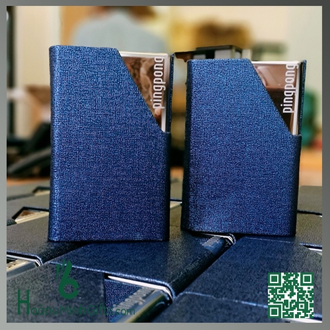 HỘP ĐỰNG NAMECARD KIM LOẠI PHỐI DA CẤP - KH PINGPONG