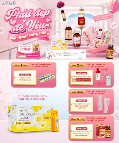 KHUYẾN MÃI TINH CHẤT NGHỆ NANO FUCOIDAN EIKENBI
