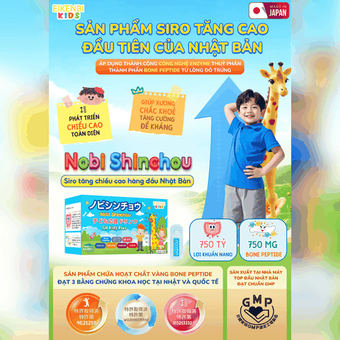 Siro Tăng Chiều Cao Trẻ Em Nobi Shinchou Nhật Bản (Hộp 15 ống 10ml)