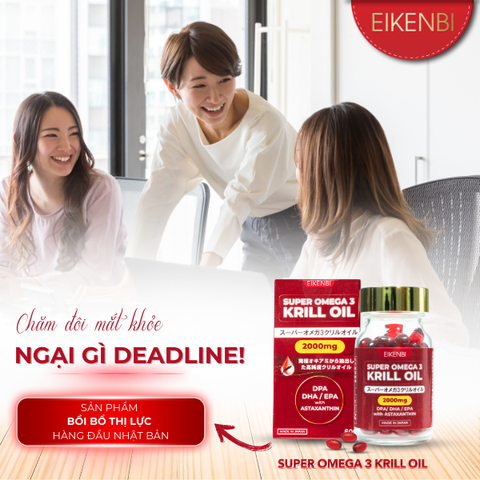 Viên Uống Dầu Nhuyễn Thể Siêu Omega - 3 Krill Oil Eikenbi [Hộp 60 viên]