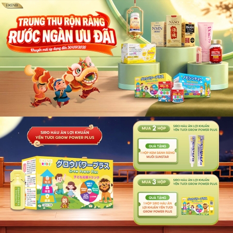 KHUYẾN MÃI SIRO HÁU ĂN GROW POWER PLUS EIKENBI KIDS