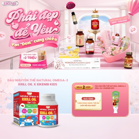 KHUYẾN MÃI VIÊN UỐNG OMEGA-3 KRILL OIL EIKENBI KIDS