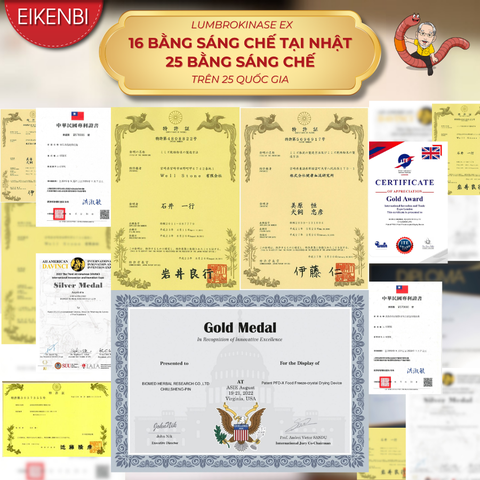 Viên Uống Tan Cục Máu Đông & Chống Đột Quỵ Lumbrokinase EX [Hộp 60 viên]