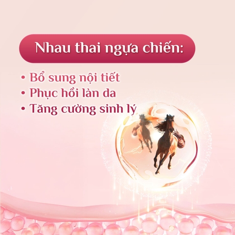 Nước Uống Nhau Thai Ngựa Chiến Mongolia Placenta Liquid Eikenbi [Hộp 30 ống 10ml]