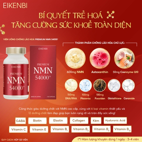 Viên Uống Chống Lão Hóa Premium NMN 54000+ Eikenbi