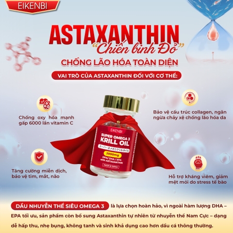 Viên Uống Dầu Nhuyễn Thể Siêu Omega - 3 Krill Oil Eikenbi [Hộp 60 viên]