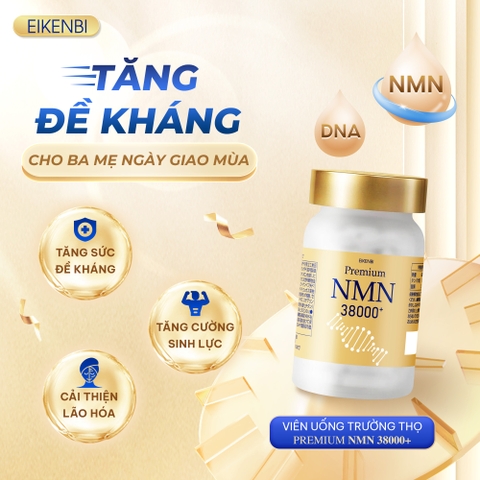 Viên Uống Chống Lão Hóa NMN 38000+ Eikenbi [Hộp 90 Viên]