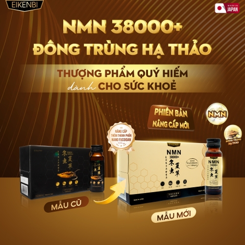 Nước Uống NMN Đông Trùng Hạ Thảo 38000+ Eikenbi [Hộp 10 chai]