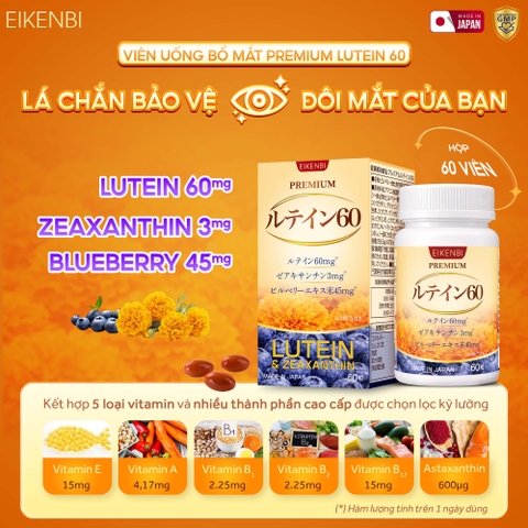 Viên Uống Bổ Mắt Premium Lutein 60 Eikenbi