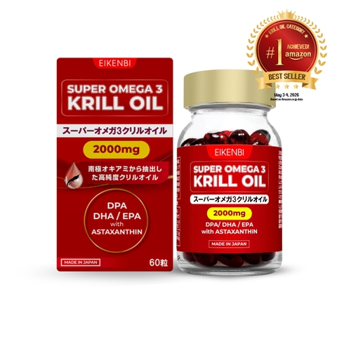 Viên Uống Dầu Nhuyễn Thể Siêu Omega - 3 Krill Oil Eikenbi [Hộp 60 viên]
