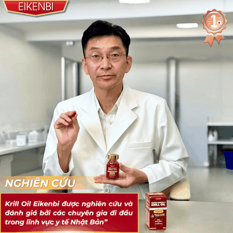 Viên Uống Dầu Nhuyễn Thể Siêu Omega - 3 Krill Oil Eikenbi [Hộp 60 viên]