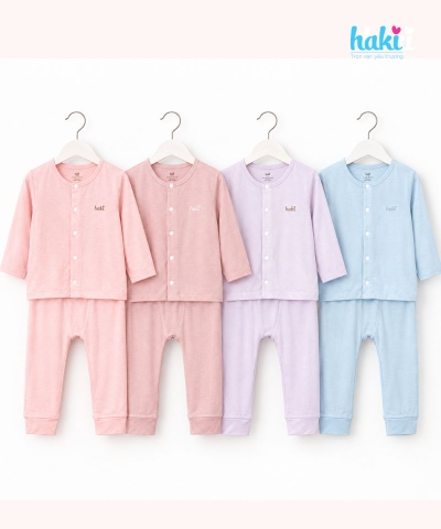 Bộ dài tay cài giữa vải tre cao cấp BB003