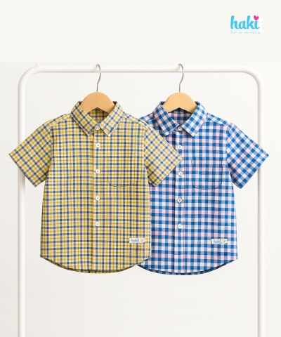 Áo sơ mi bé trai cộc tay HK522