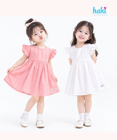 Váy liền vai tay quấn bèo HK516
