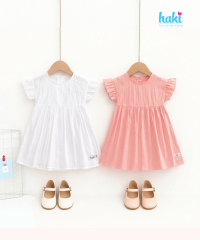 Váy liền vai tay quấn bèo HK516