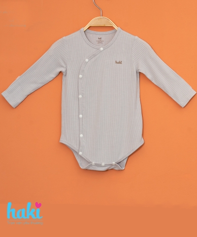 Bodysuits dài tay cài lệch vải gỗ sồi cao cấp BM021