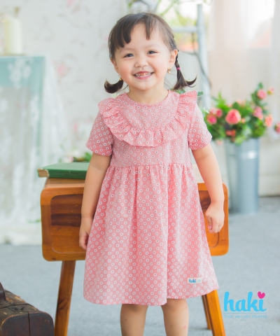 Váy cộc tay bèo ngực HK483