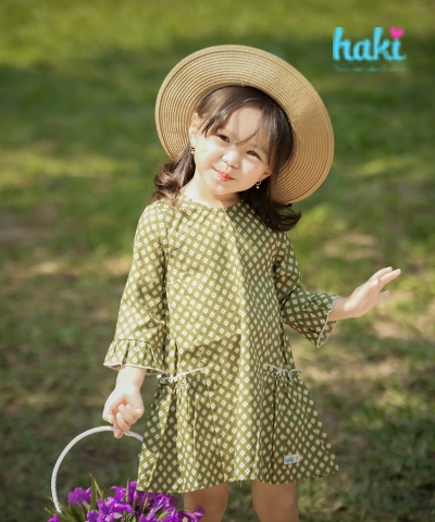 Váy thô nhún sườn hai tầng HK494