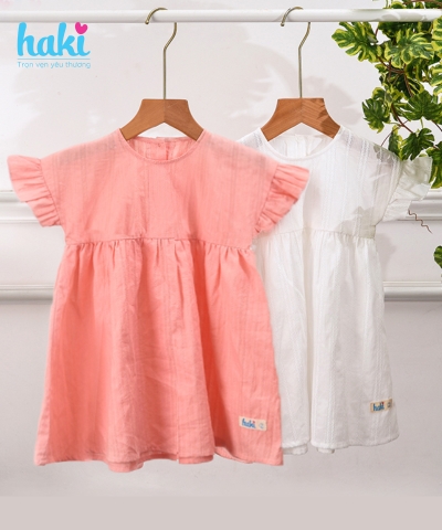 Váy liền vai tay quấn bèo HK516