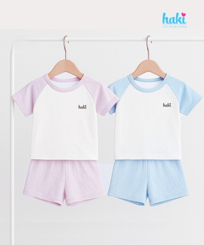 Bộ cộc tay raglan, phối màu BB022