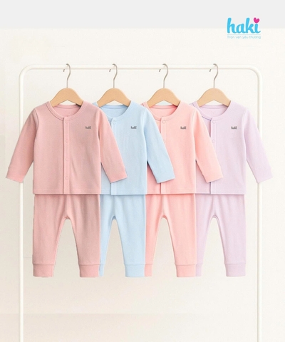 Bộ dài tay cài giữa vải tre cao cấp BB003