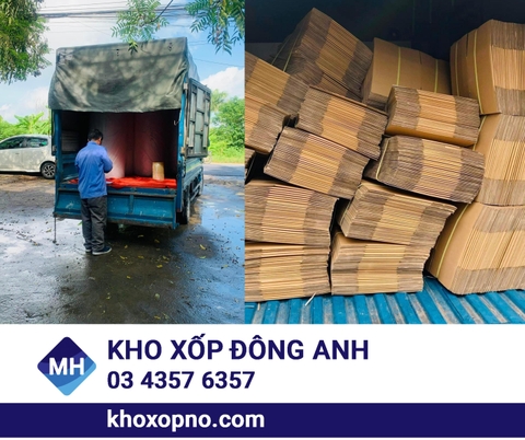 Kho Xốp Đông Anh nhận chạy hộp bìa carton shipcod số lượng lớn lấy ngay