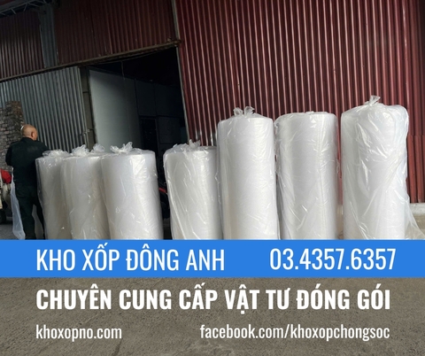 KHO XỐP ĐÔNG ANH cung cấp xốp hơi bọc hàng (xốp nổ, xốp chống sốc) xốp foam PE, băng dính, màng PE, hộp carton