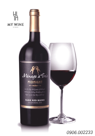 Rượu Vang Mỹ Menage a trois Midnight Dark Red Blend 13.5%