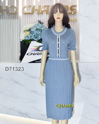 ĐẦM LEN XANH TAY BÈO 71323