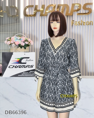 BỘ BAY LỤA HOA VĂN ĐEN+DN 66396