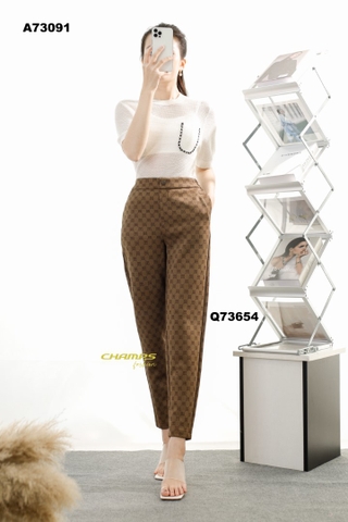 QUẦN THUN NÂU LOGO B 73654