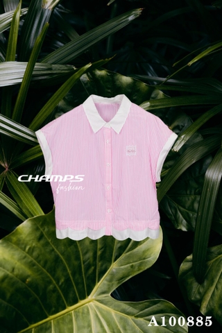 ÁO SƠ MI KẺ CHANE HỒNG 100885