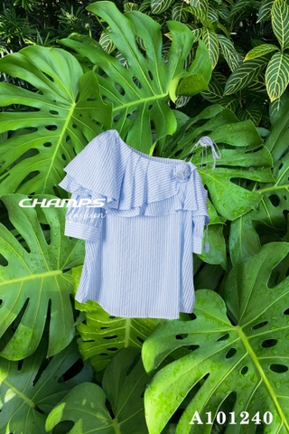 ÁO XANH LỆCH VAI XANH 101240