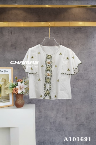 ÁO XÔ THÊU XANH CH 101691