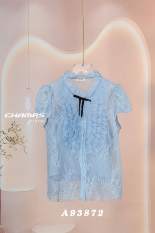 ÁO REN XANH BIỂN CICUN LÓT 93872