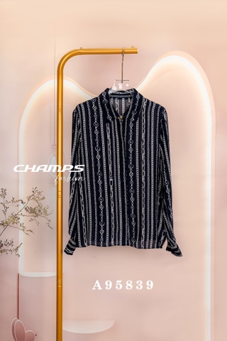 ÁO SƠ MI LỤA XANH 95839