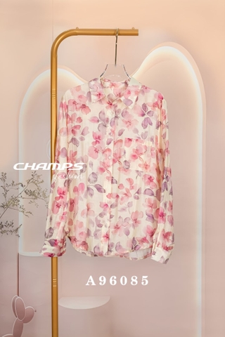 ÁO SƠ MI XÔ HOA KEM HỒNG 96085