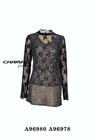 ÁO LƯỚI CÁC MAU TAY DAI REN 96978